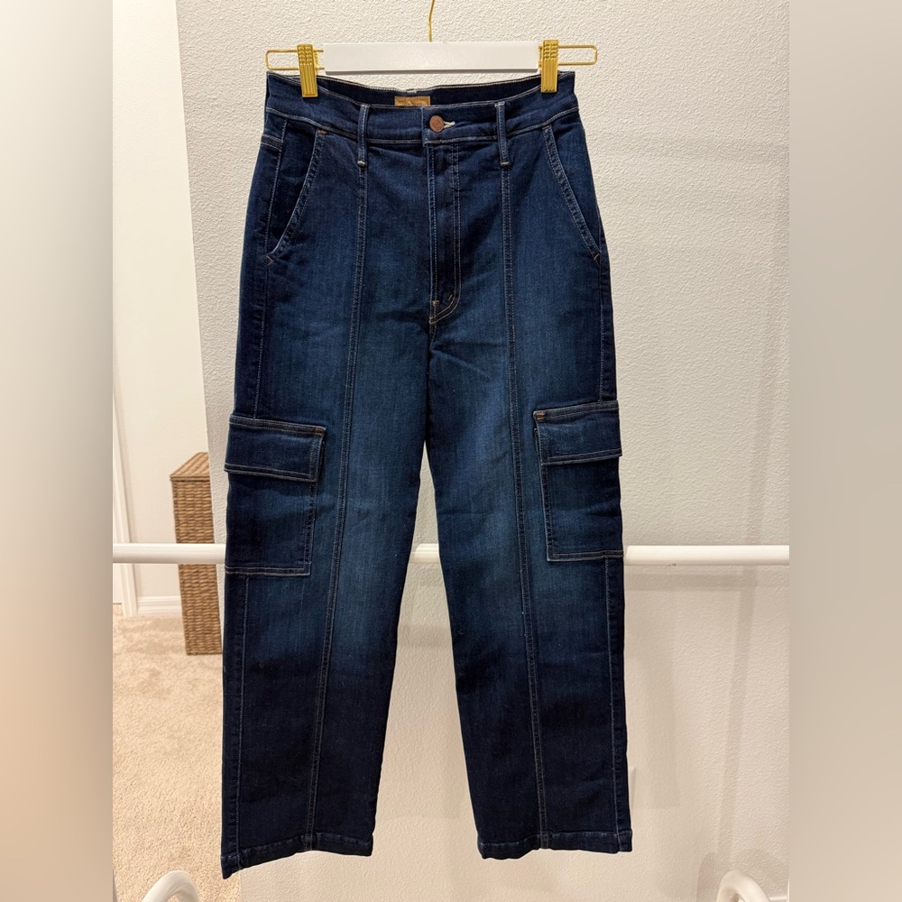 MOTHER Dark Blue Cargo Jeans size 26